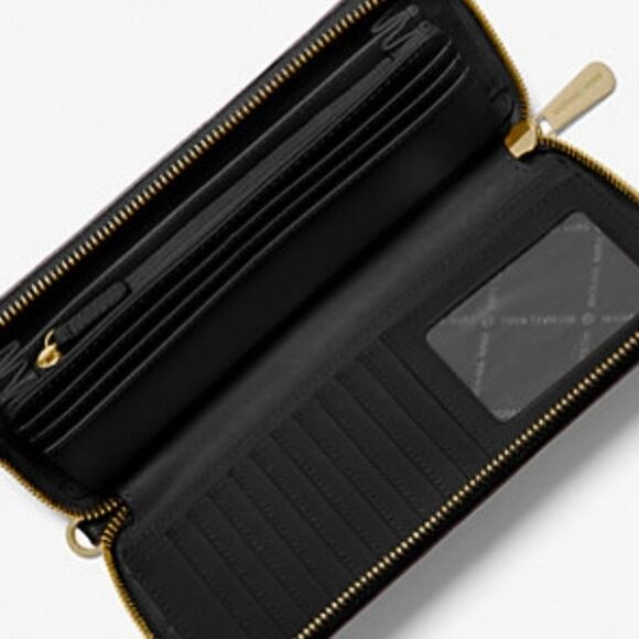 Michael Kors Jet Set Travel Large Pebbled Leather Wallet - Picture 2 of 6